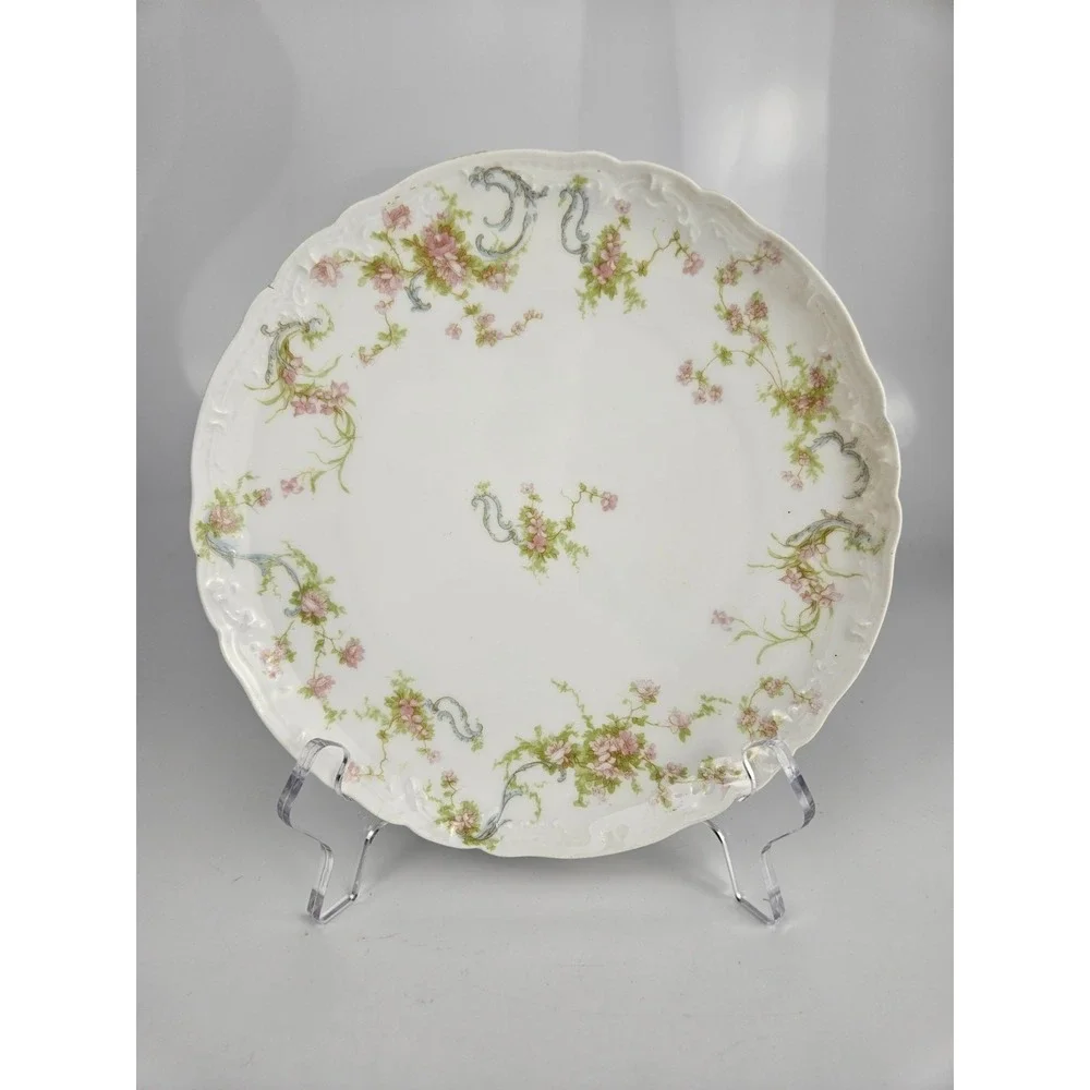 Haviland Limoges‎ Berry Bowl w Attached Underplate & Cabinet Plate